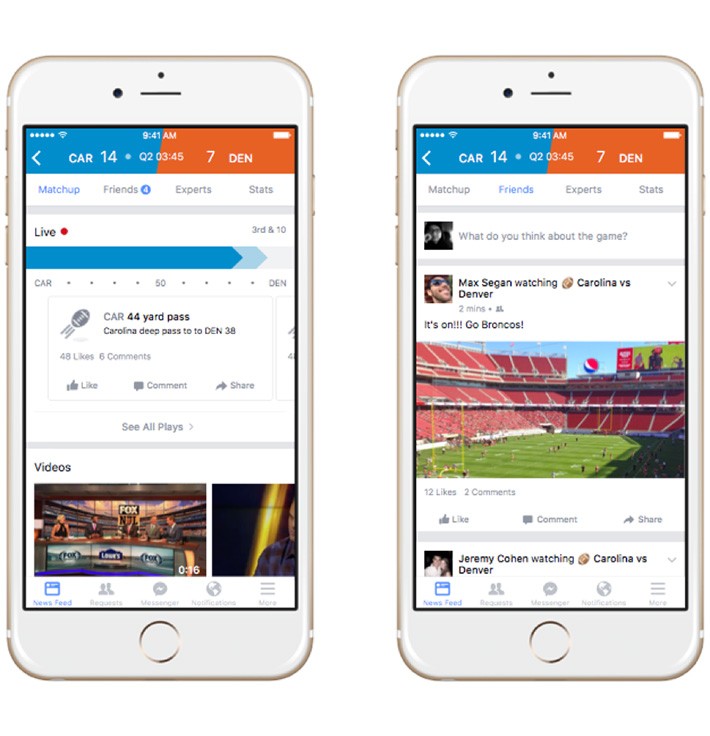 Facebookが開発したアプリ「Sports Stadium」