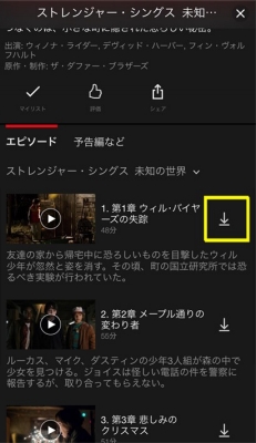 Netflix ダウンロード手順