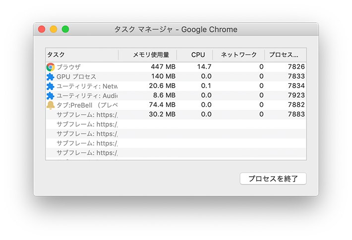 タスクマネージャで重い原因を特定